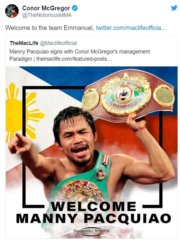 Manny Pacquiao ký hợp đồng