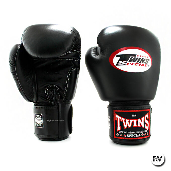 Găng Boxing Twins BGVL3 Velcro Gloves - Đen