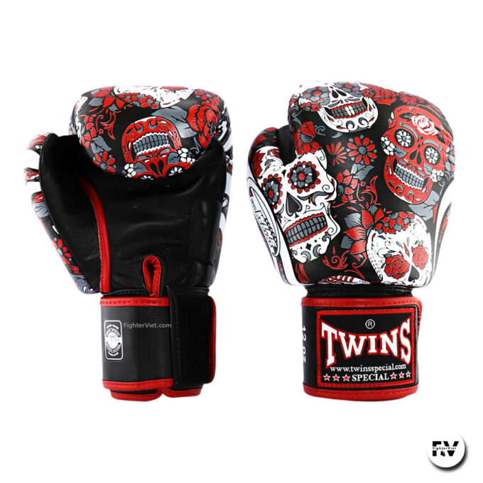 Găng Boxing Twins FBGVL3-53 Los Muertes Boxing Gloves - Đỏ