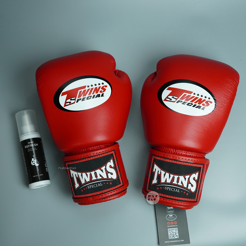 Găng Boxing Twins BGVL3 Velcro Gloves - Đỏ