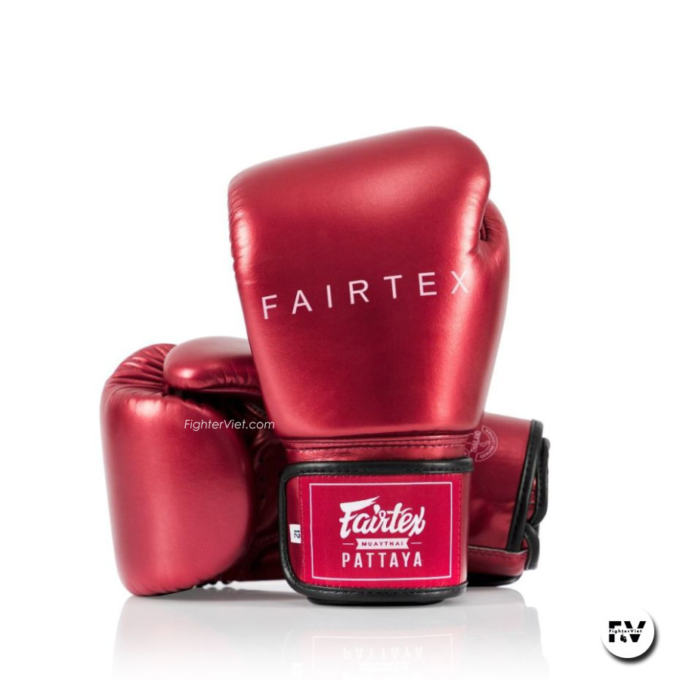Găng Boxing Fairtex "Metallic" - BGV22 Đỏ