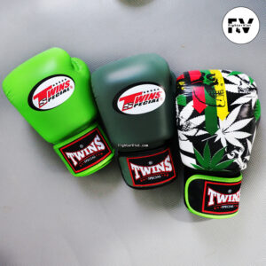 Găng Boxing Twins BGVL3 Velcro Gloves Olive - Xanh rêu