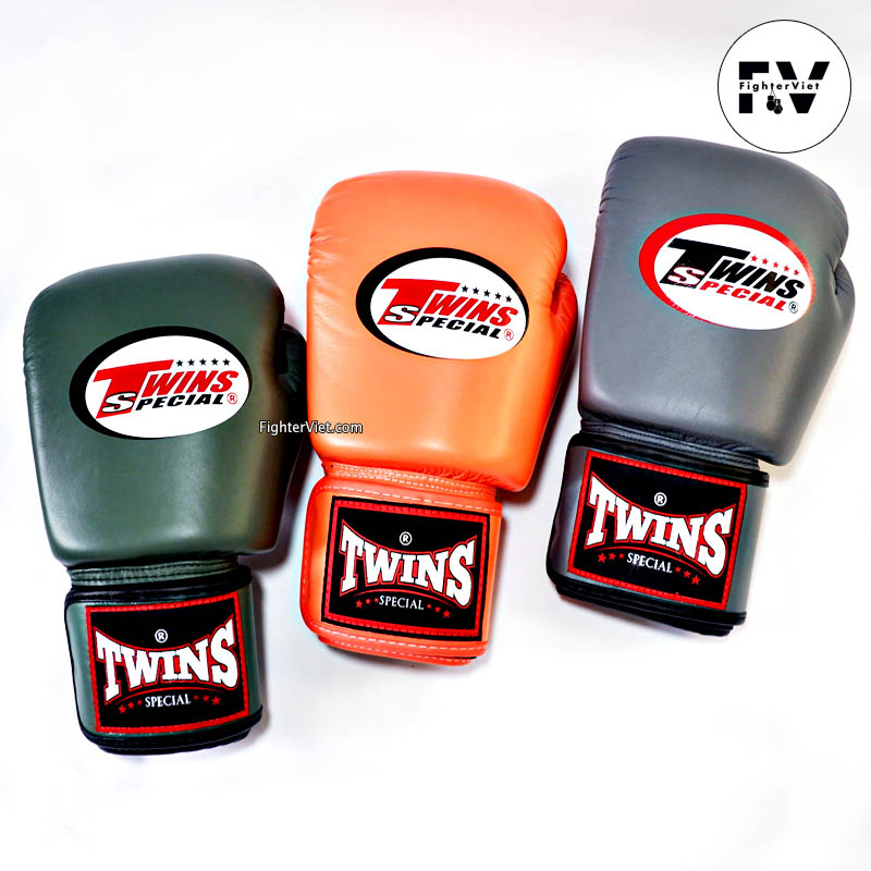 Găng Boxing Twins BGVL3 Velcro Gloves - Xám