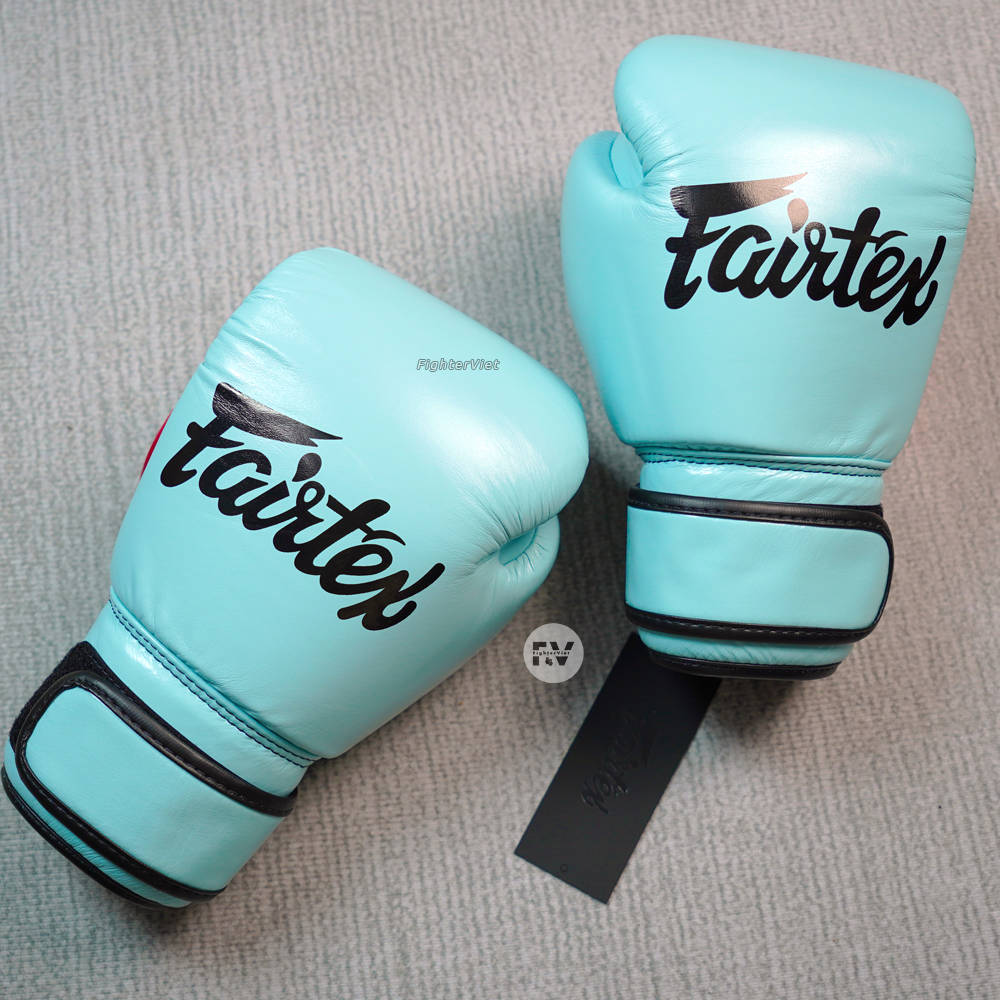 Găng Tay Fairtex Bgv20 Leather Baby Blue Boxing Gloves