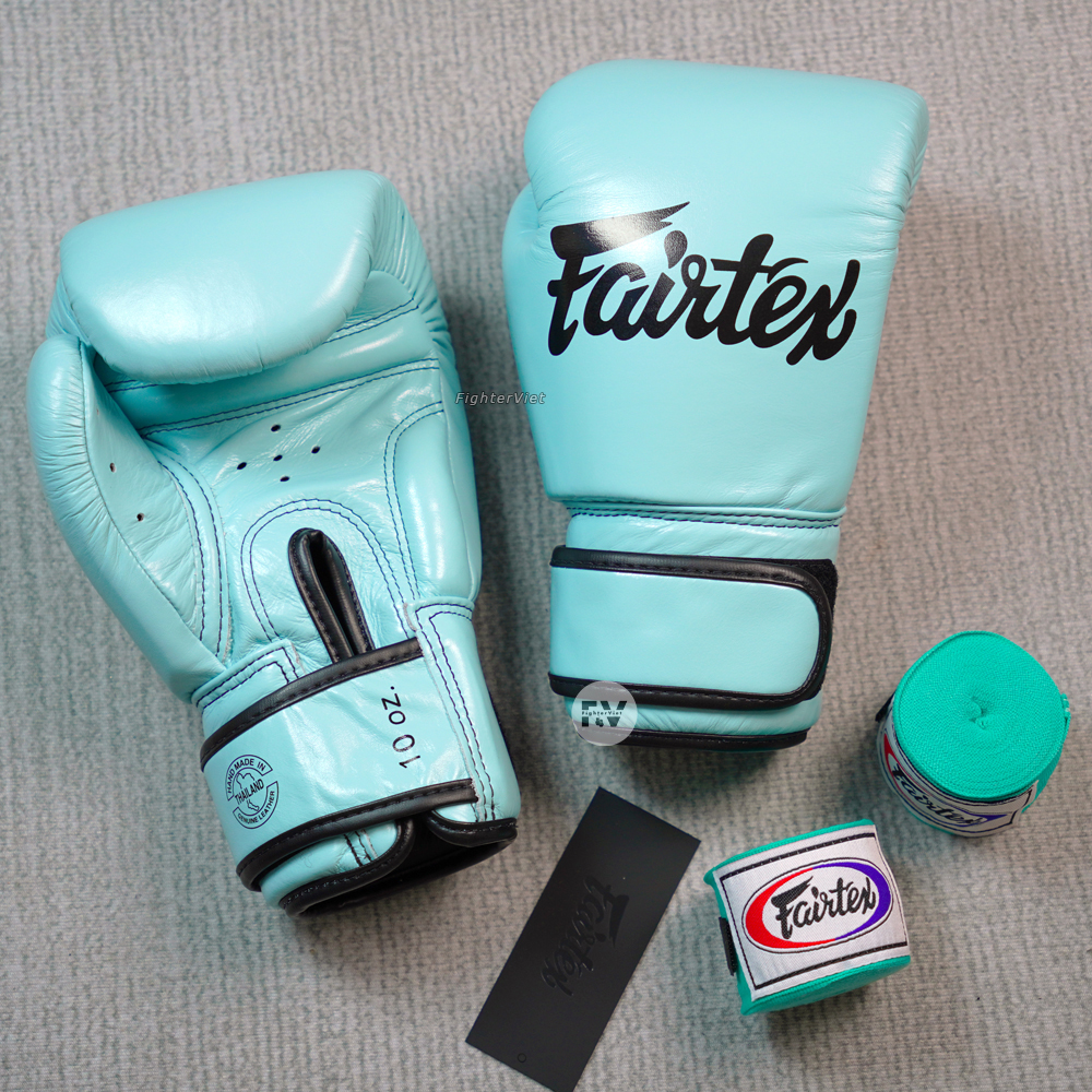 Găng Tay Fairtex Bgv20 Leather Baby Blue Boxing Gloves