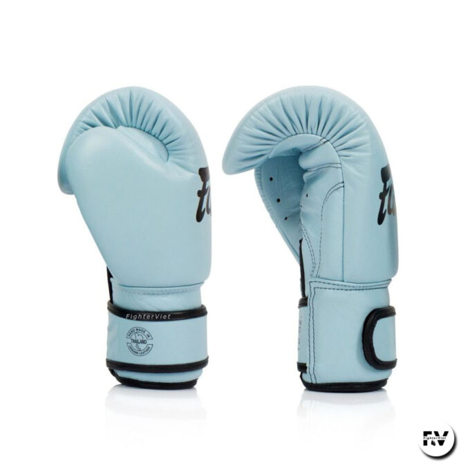 Găng Tay Fairtex Bgv20 Leather Baby Blue Boxing Gloves - Hình ảnh 4