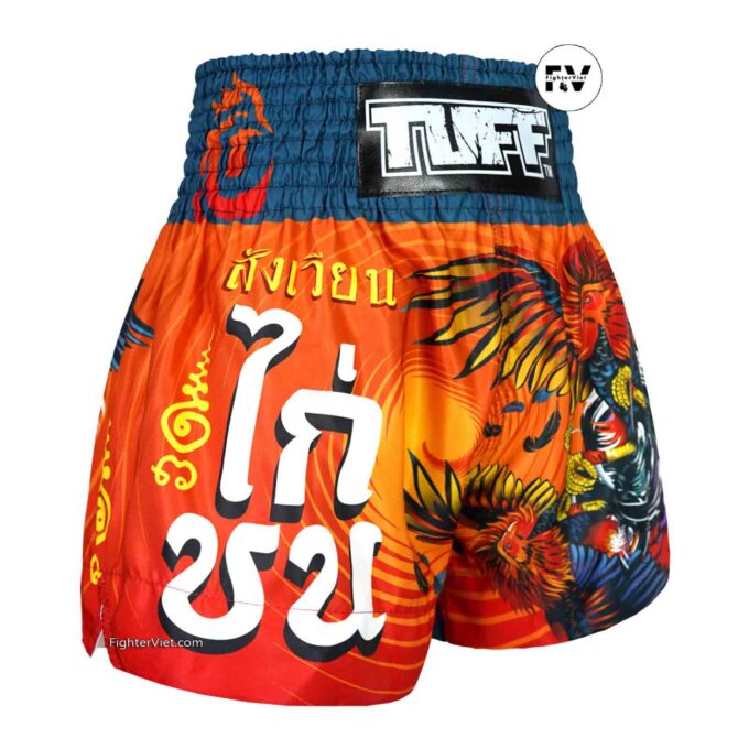 Quần TUFF Muay Thai Boxing Shorts Lethwei Rooster- MS676-ORG