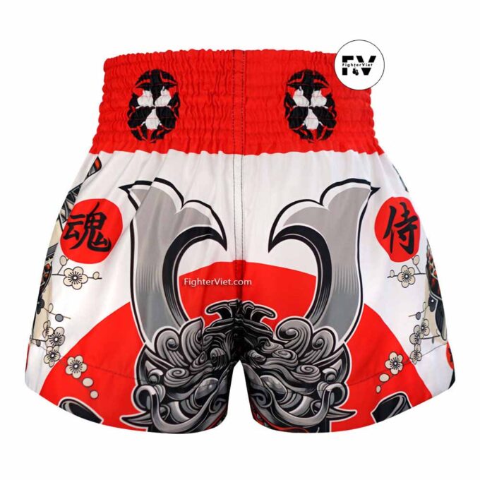 Quần TUFF Muay Thai Boxing Shorts The Samurai of Siam - MS659-WHT