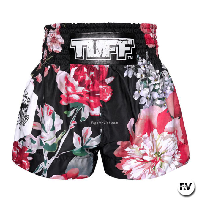 Quần Muay Thai TUFF Boxing Shorts Wild Thorns - TUF-MS655-BLK