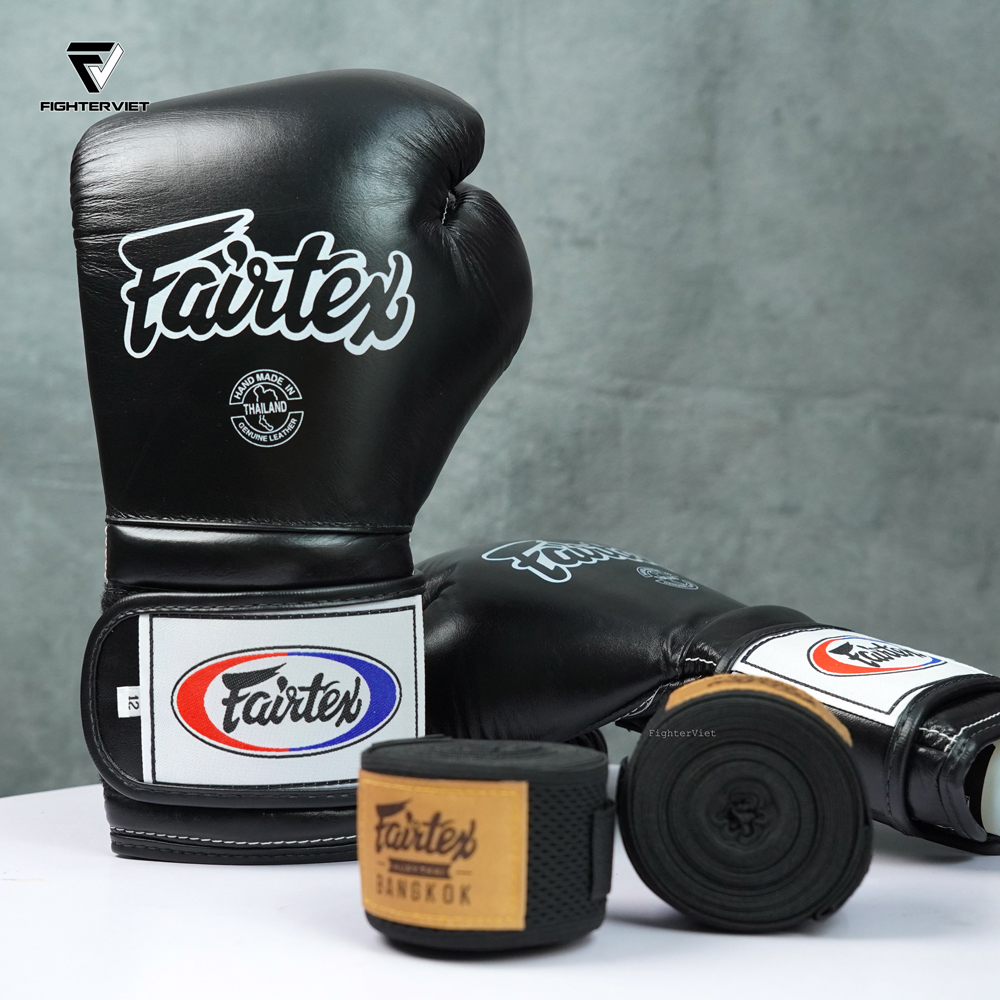 Găng Boxing Fairtex BGV9 Đen - Mexican Style