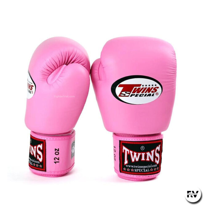 Găng Boxing Twins BGVL3 Velcro Gloves - Hồng