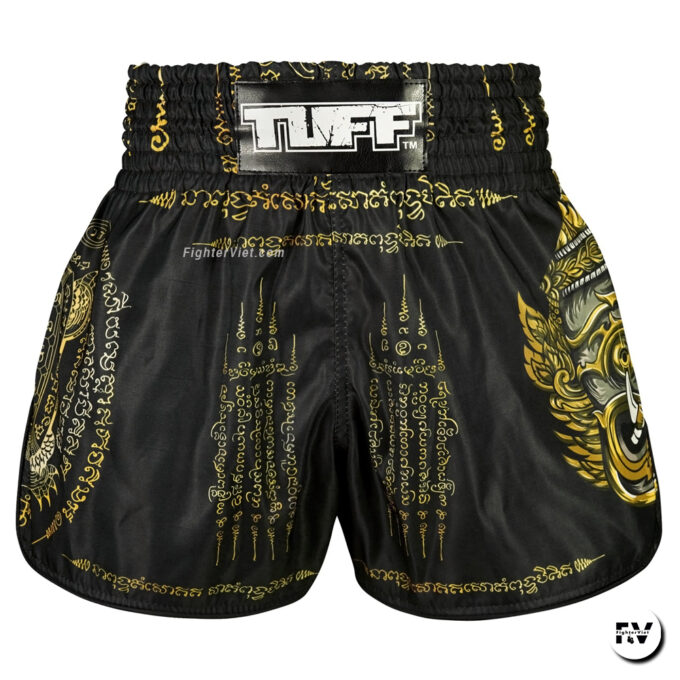 Quần TUFF Muay Thai Boxing Shorts High-Cut Retro Style "Yaksa Yantra"