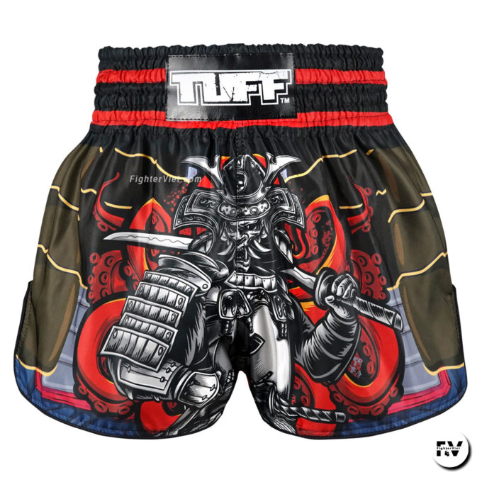 Quần TUFF Muay Thai Boxing Shorts High-Cut Retro Style "The Undefeated Steel Spirits"