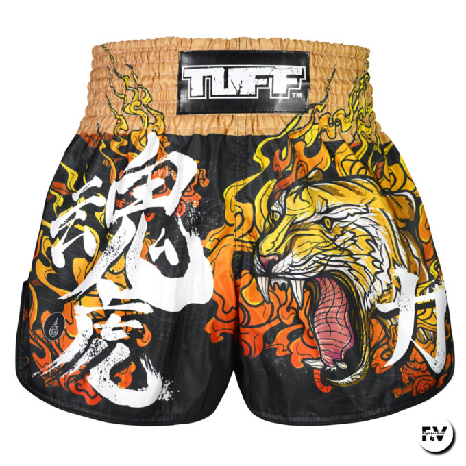 Quần TUFF Muay Thai Boxing Shorts High-Cut Retro Style "Tora Mazuka" The True Tiger