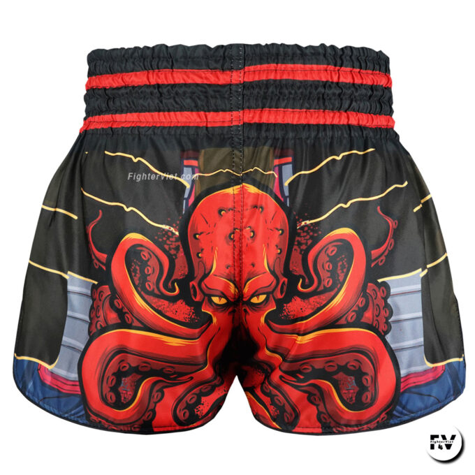 Quần TUFF Muay Thai Boxing Shorts High-Cut Retro Style "The Undefeated Steel Spirits" - Hình ảnh 2