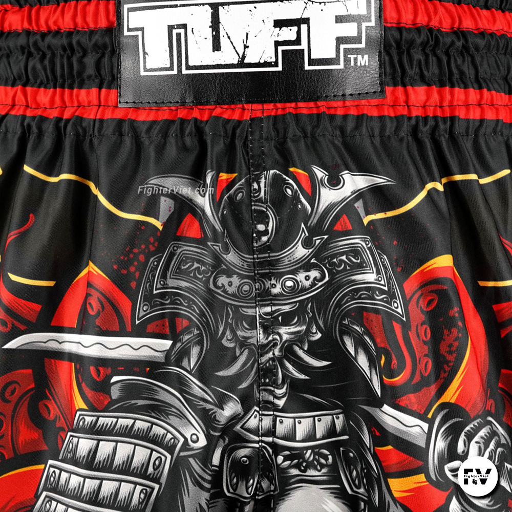 Quần TUFF Muay Thai Boxing Shorts High-Cut Retro Style "The Undefeated Steel Spirits"