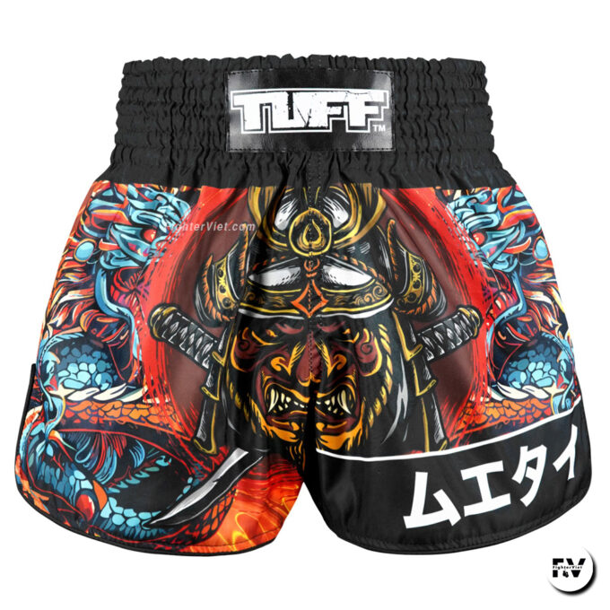 Quần TUFF Muay Thai Boxing Shorts High-Cut Retro Style "Seraphic Seiryu Samurai Saga"