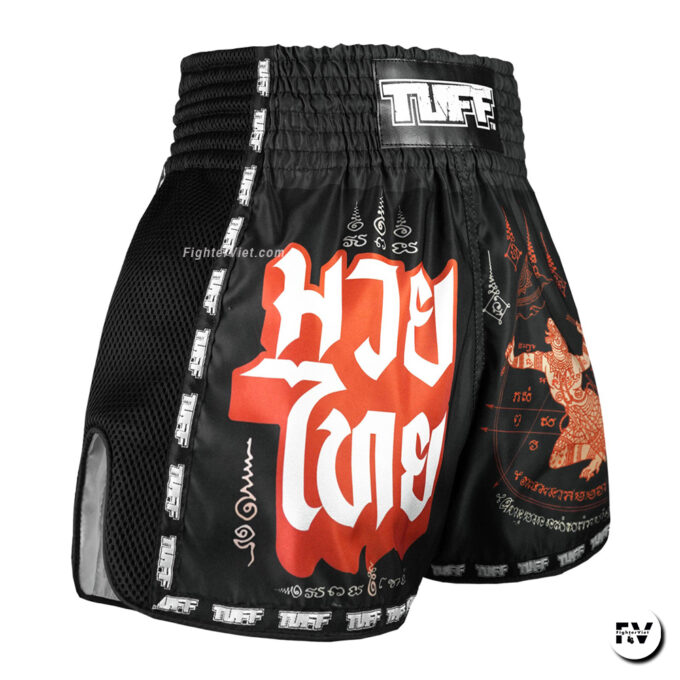 Quần TUFF Muay Thai Boxing Shorts New Retro Style Hanuman Flying Raising The Flag - TUF-MSC102 - Hình ảnh 3