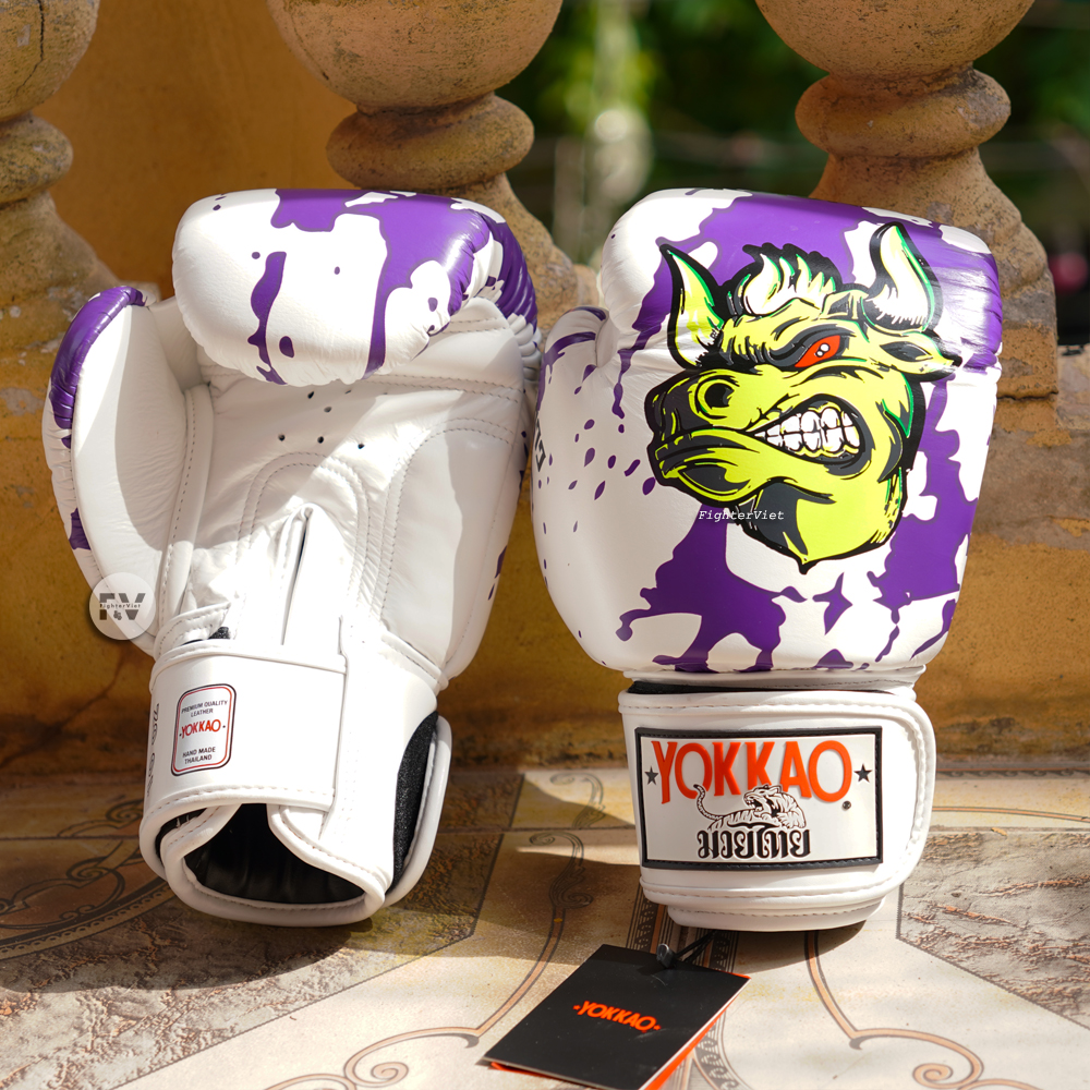 Găng Boxing YOKKAO FYGL-86-4 Angry Bull Boxing Gloves - White