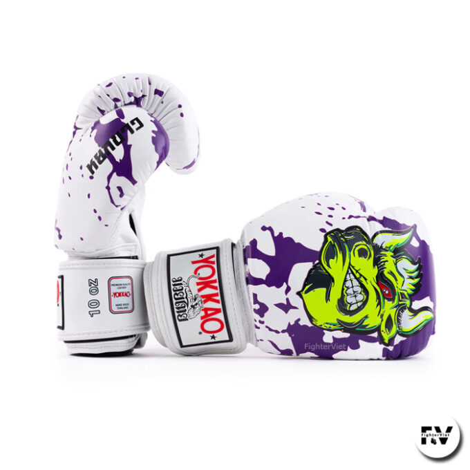 Găng Boxing YOKKAO FYGL-86-4 Angry Bull Boxing Gloves - White - Hình ảnh 2