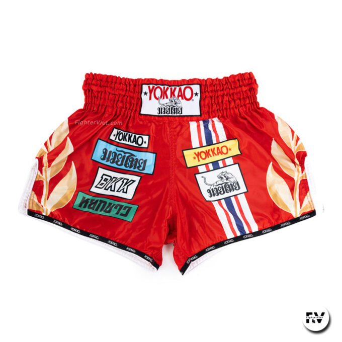 Quần Muay Thai YOKKAO TYBS-146-2 First At The Cacbonfit - Red