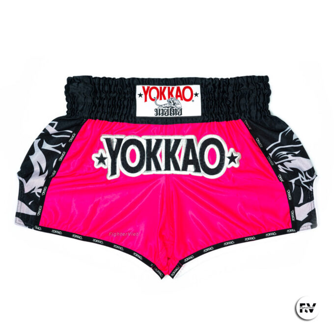 Quần Muay Thai YOKKAO TYBS-167 Original Silver - Màu Hồng