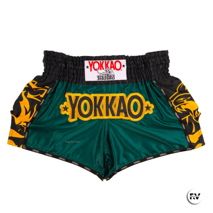 Quần Muay Thai YOKKAO Original Gold - Green