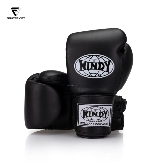 Găng Boxing Windy Proline Leather BGP - Black - Hình ảnh 4