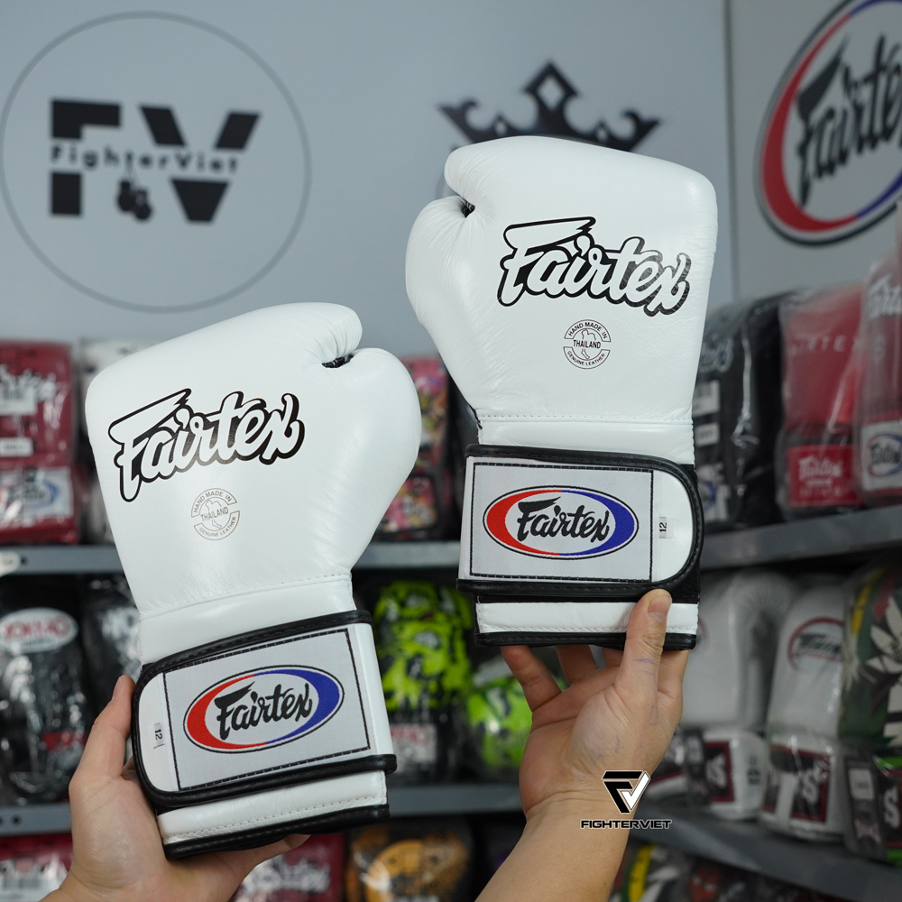 Găng Boxing Fairtex BGV9 - Mexican Style White/Blue