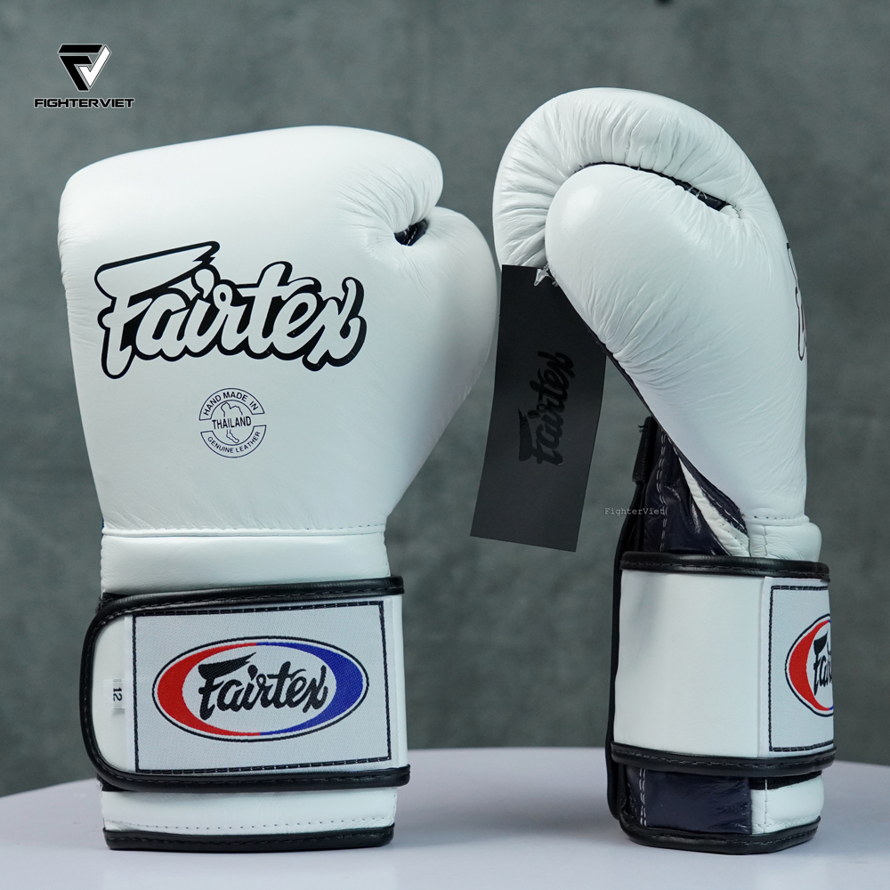 Găng Boxing Fairtex BGV9 - Mexican Style White/Blue