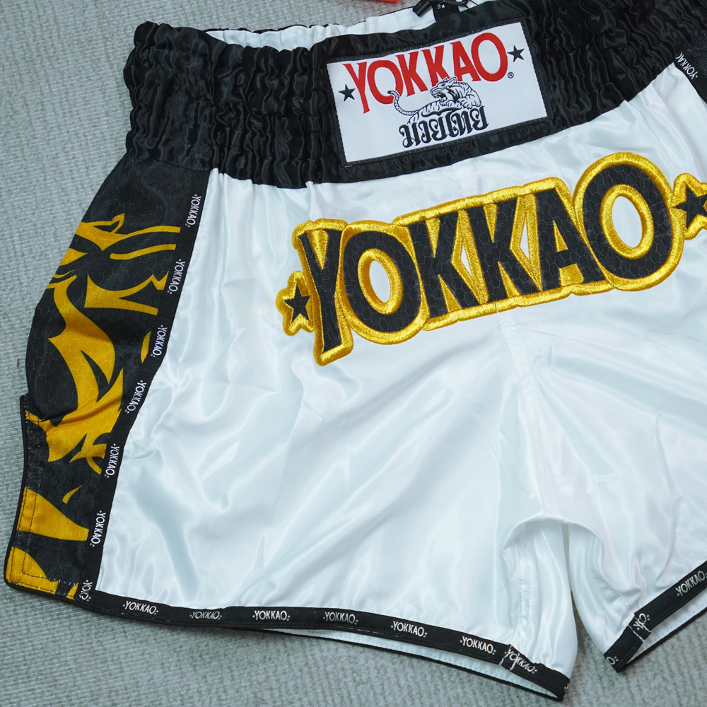 Quần Muay Thai YOKKAO TYBS-164 Original White - Trắng