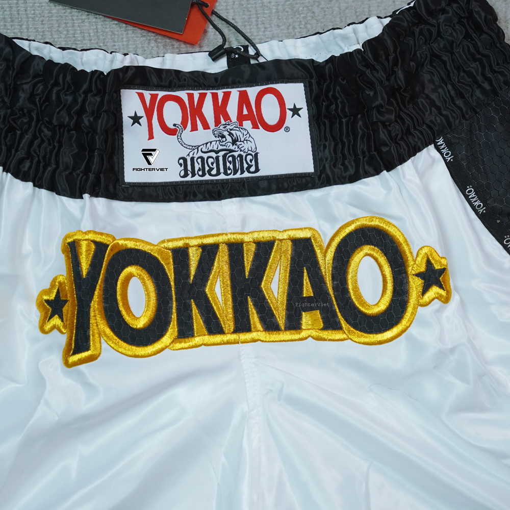 Quần Muay Thai YOKKAO TYBS-164 Original White - Trắng