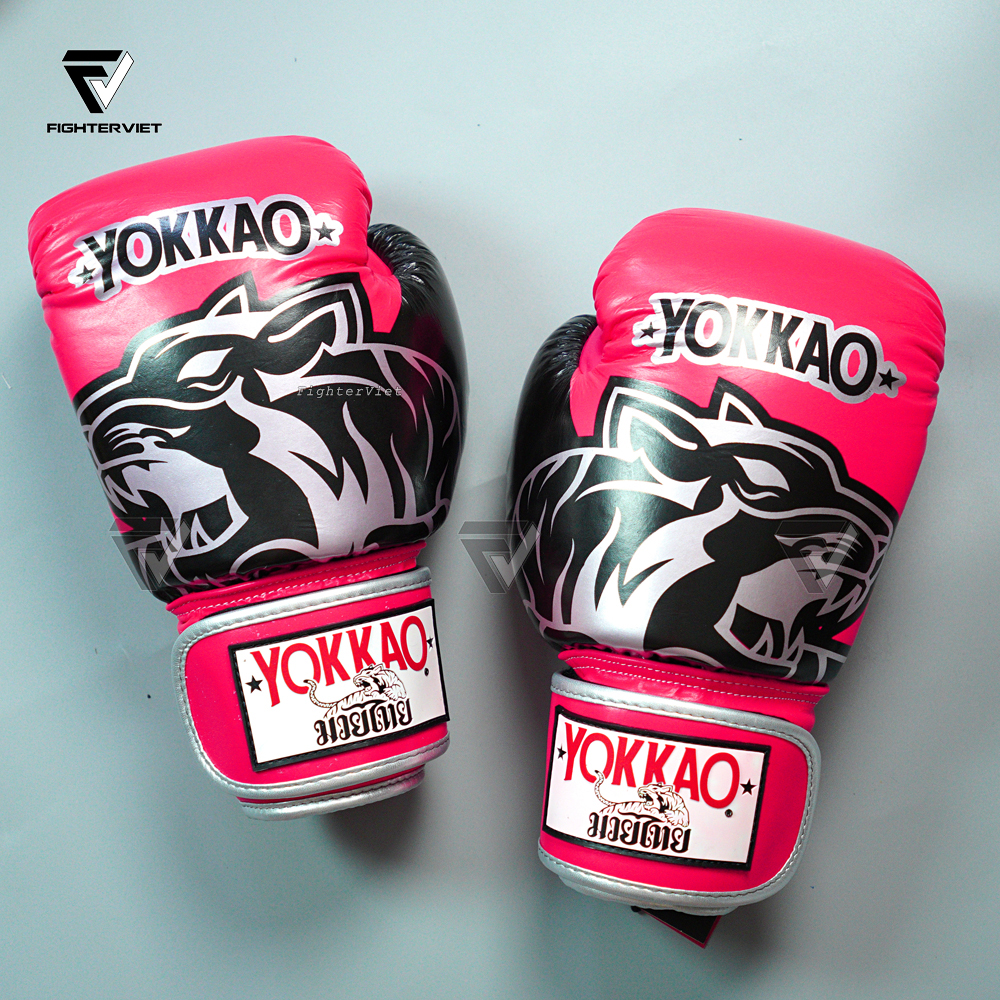 Găng Boxing YOKKAO Original - Pink Boxing Gloves Silver