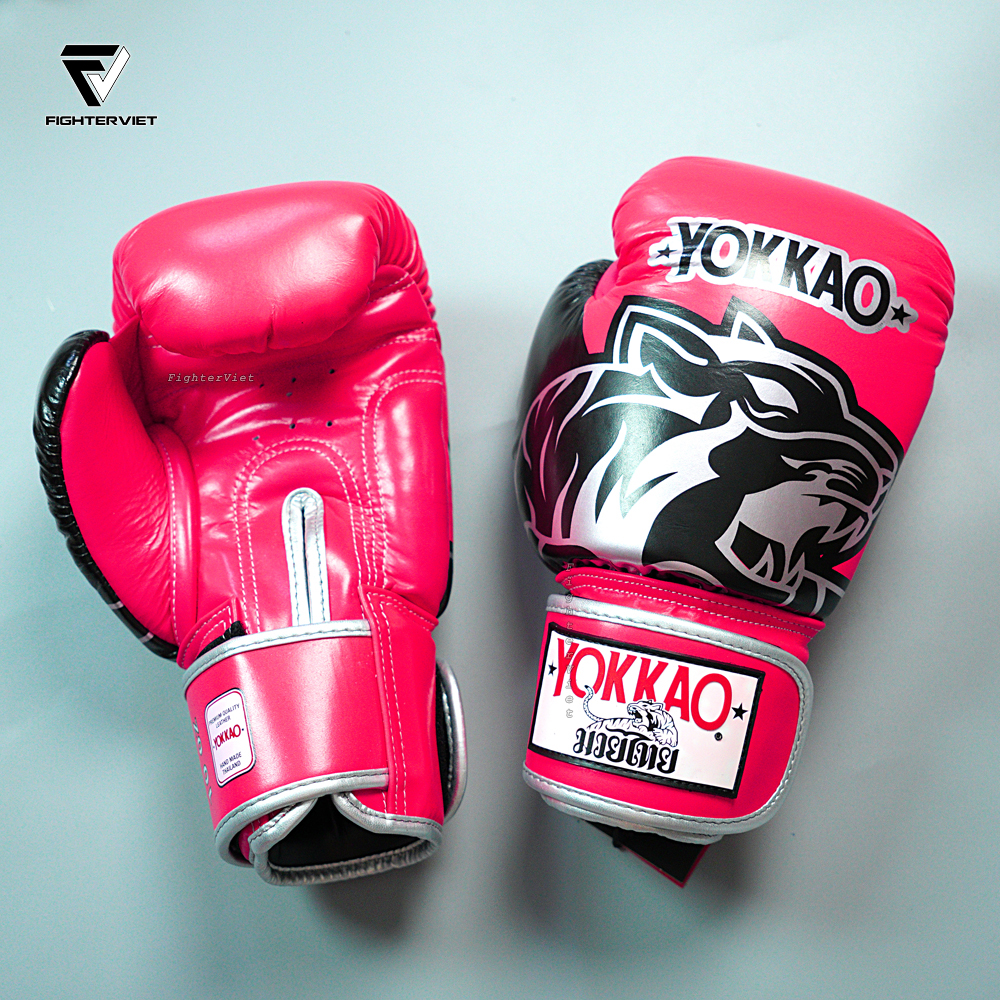 Găng Boxing YOKKAO Original - Pink Boxing Gloves Silver