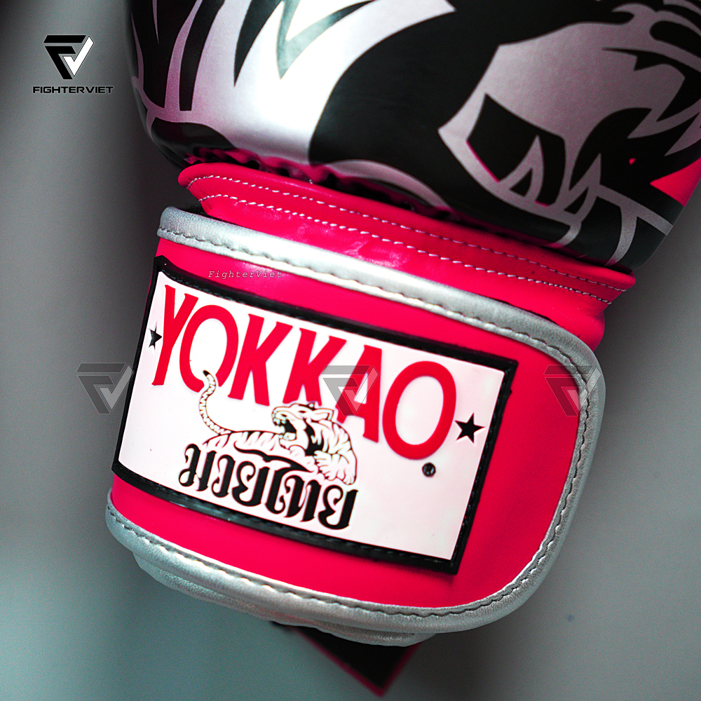Găng Boxing YOKKAO Original - Pink Boxing Gloves Silver