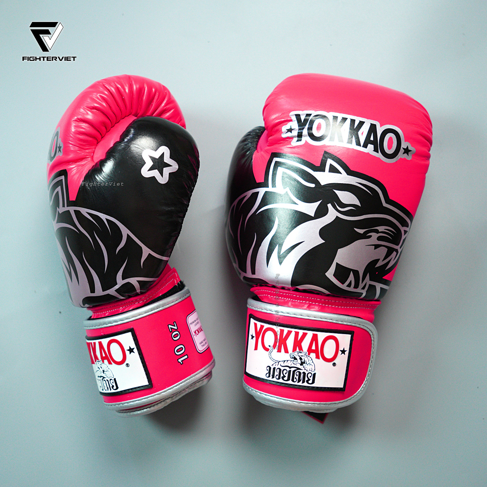 Găng Boxing YOKKAO Original - Pink Boxing Gloves Silver