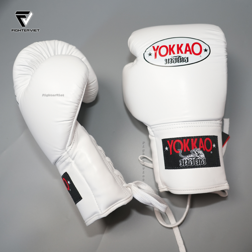 Găng Boxing YOKKAO Matrix Lace Up Buộc Dây - White 7 Găng Boxing YOKKAO Matrix Lace Up Buộc Dây - White
