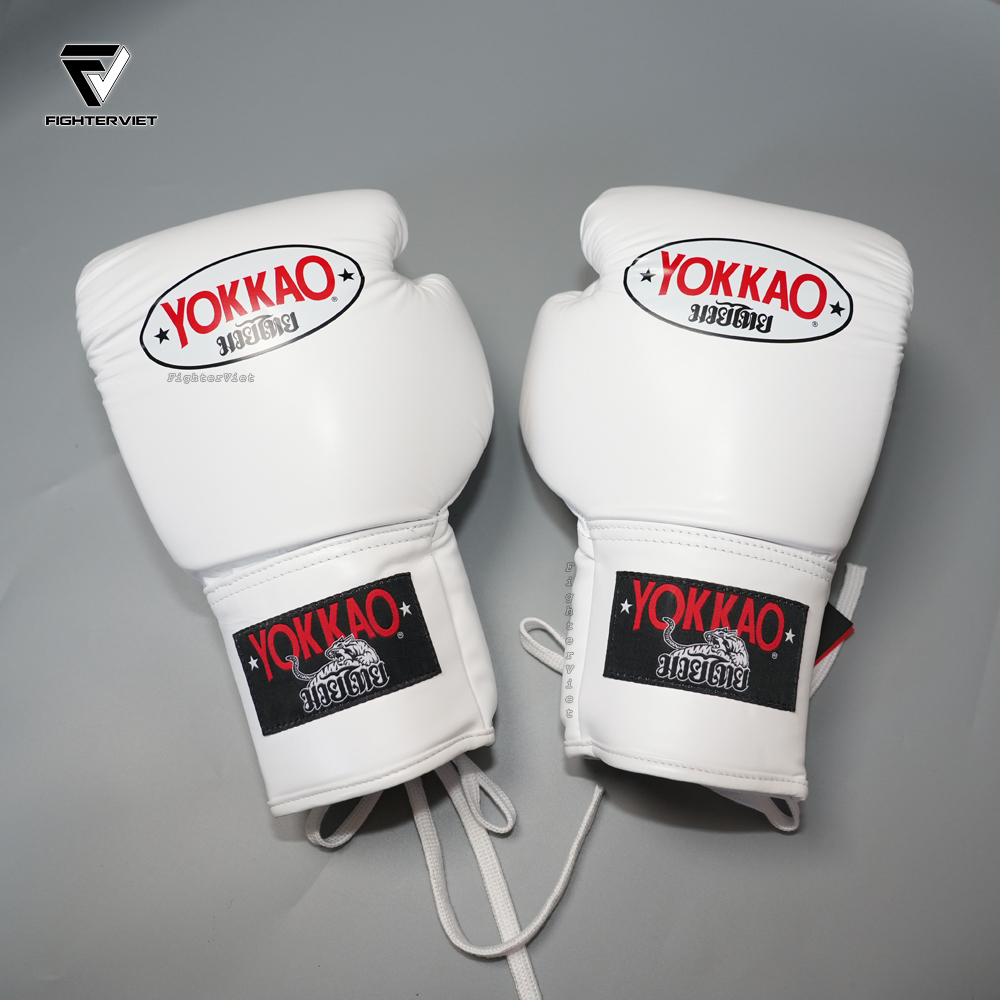 Găng Boxing YOKKAO Matrix Lace Up Buộc Dây - White 5 Găng Boxing YOKKAO Matrix Lace Up Buộc Dây - White
