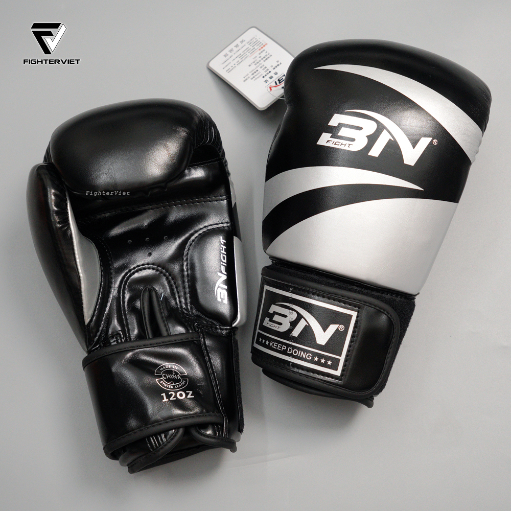 Găng Tay Boxing BN - Grey/Black