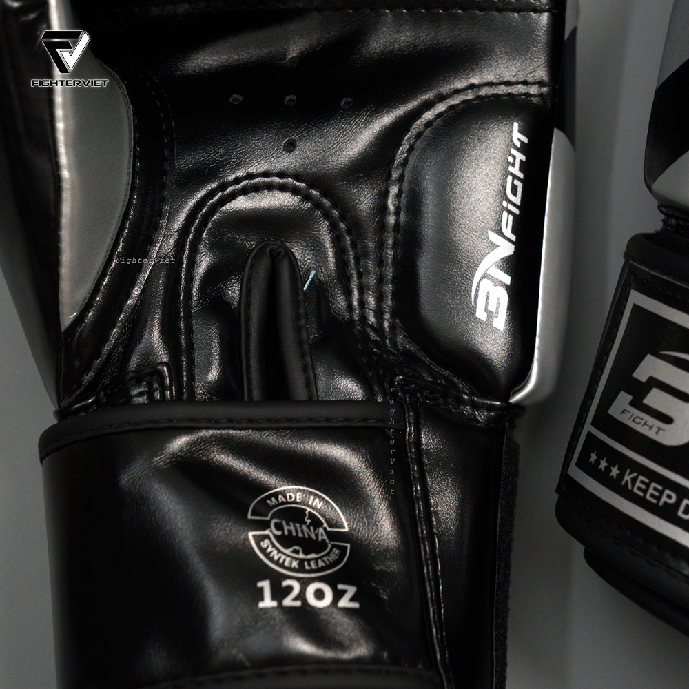 Găng Tay Boxing BN - Grey/Black