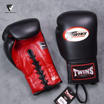 Găng Boxing Twins BGLL1 Lace-Up - Black/Red