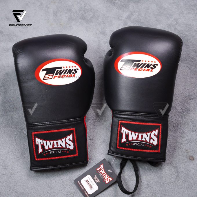 Găng Boxing Twins BGLL1 Lace-Up - Black/Red - Ảnh 4