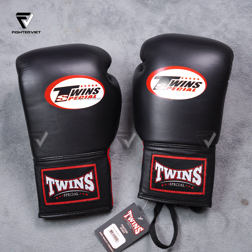 Găng Boxing Twins BGLL1 Lace-Up - Black/Red 8 Găng Boxing Twins BGLL1 Lace-Up - Black/Red