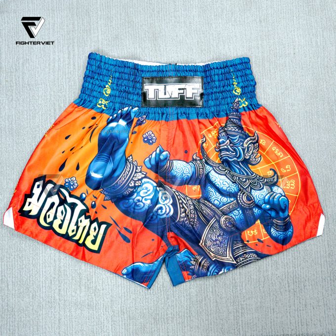 Quần TUFF Muay Thai Boxing Shorts High-Cut Retro Style - King Dragon - Ảnh 2