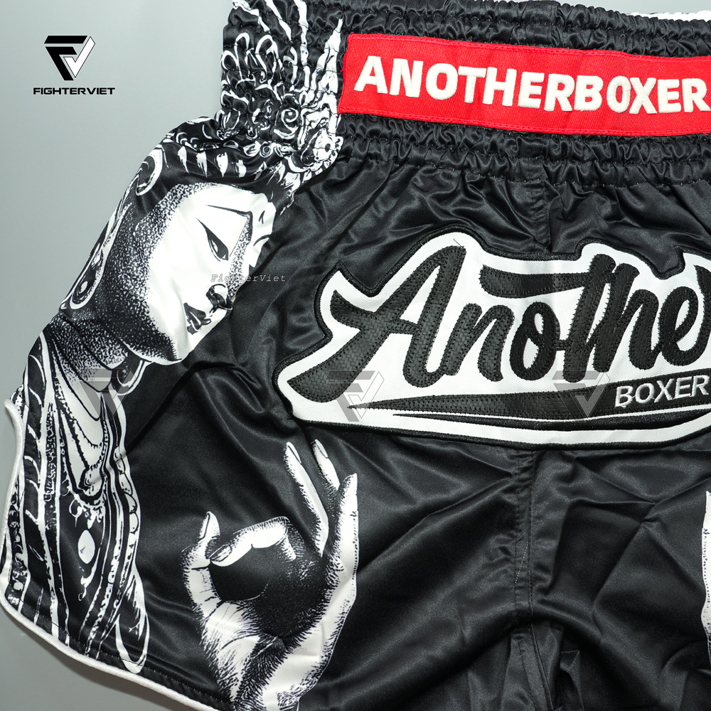 Quần Muay Thai Another -ADI Đen Trắng