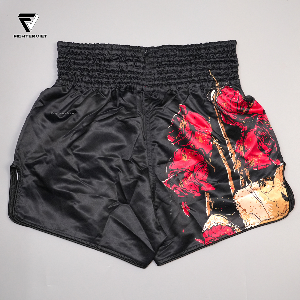 Quần Muay Thai Another - Black Rose B26