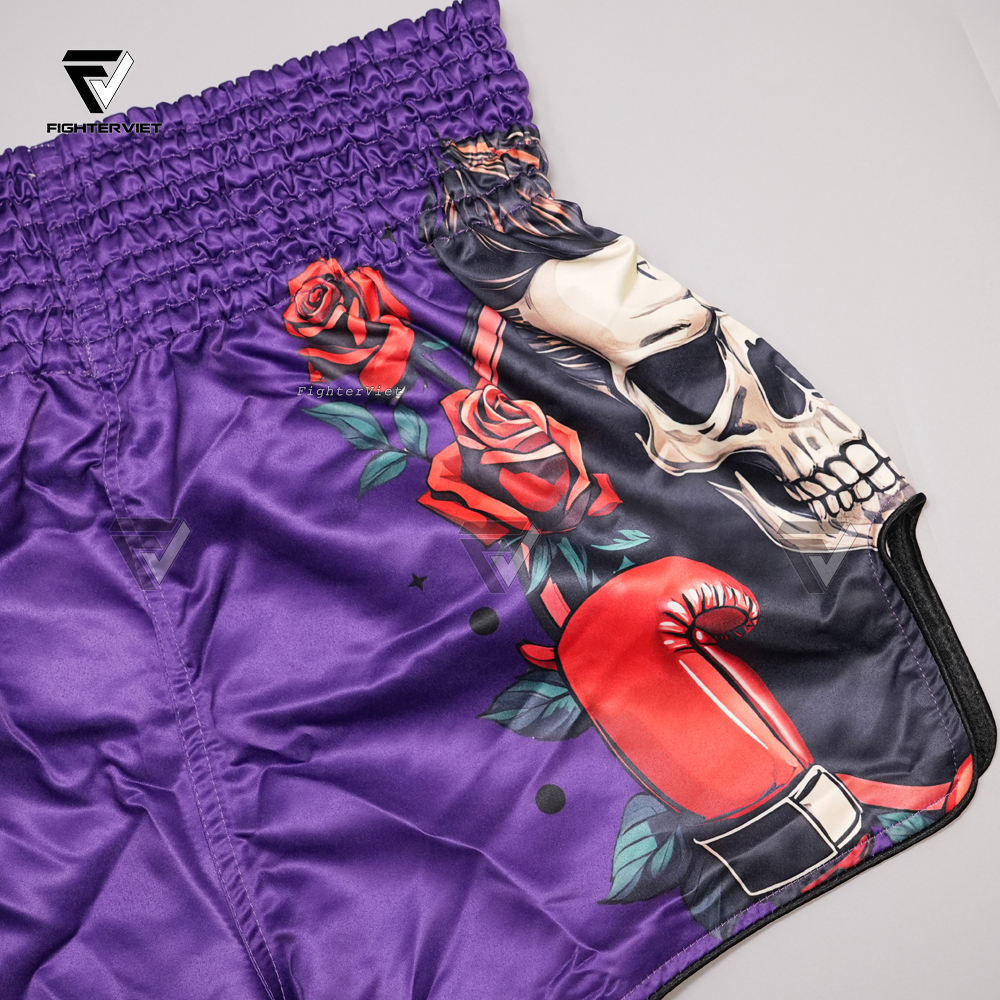 Quần Muay Thai Another Boxer - B18 Purple Rose Gloves