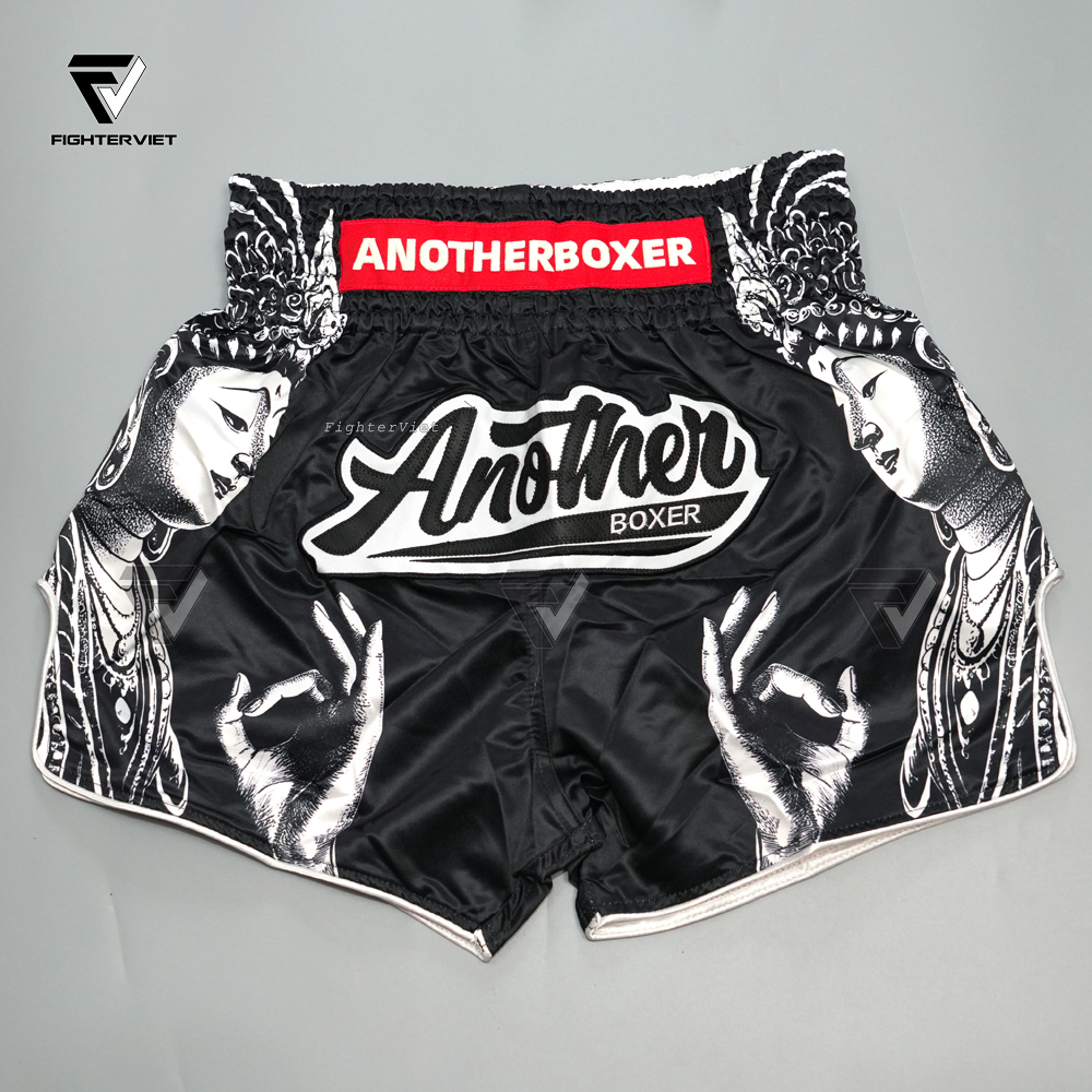 Quần Muay Thai Another -ADI Đen Trắng