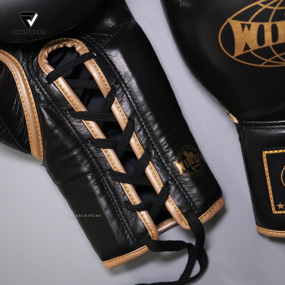 Găng Boxing Windy BGL Đen Vàng - Windy Boxing Lace-Up Gloves Black Gold 8 Găng Boxing Windy BGL Đen Vàng - Windy Boxing Lace-Up Gloves Black Gold