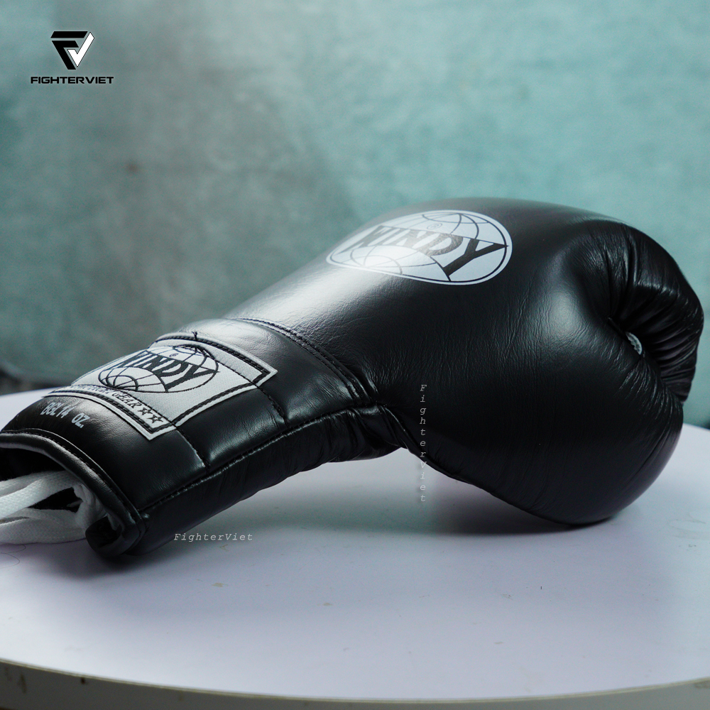 Găng Boxing Windy BGL Đen - Windy Boxing Lace-Up Gloves Black 8 Găng Boxing Windy BGL Đen - Windy Boxing Lace-Up Gloves Black